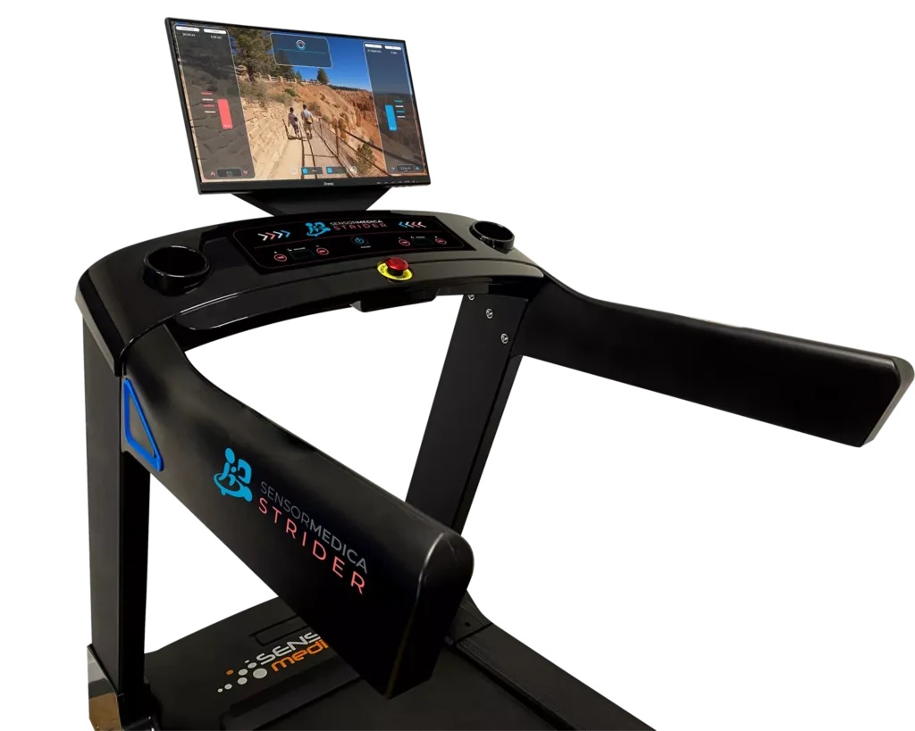 Rehabilitation treadmill with load cells that allows the user to have a real-time feedback. It also analyze spatio-temporal parameters of every phase of the walk